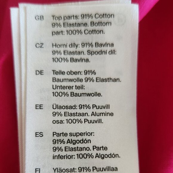 COS hot pink puff skirt cotton Dress Sz XS side pockets - Picture 9 of 9